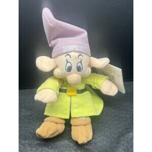 Disney Bean Bag Plush Snow White & the Seven Dwarfs Grumpy‎ & DOPEY *WITH TAGS*